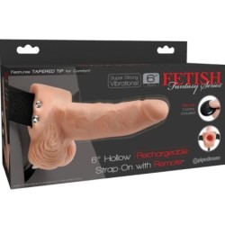 Arreio Ajustável Controlo Remoto Pénis Realista Com Testículos Recarregável E Vibrador 15 Cm