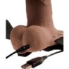 Nastavitelný postroj Realistický penis s varlaty dobíjecí a vibrátor 15 cm