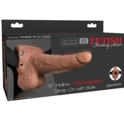 Arreio Ajustável Pénis Realista Com Testículos Recarregável e Vibrador 15 Cm