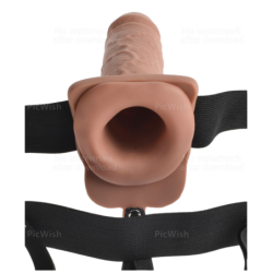 Nastavljiv Pas Realistični Penis Z Modami Polnilni In Vibrator 17.8 Cm