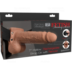 Nastavitelný postroj s realistickým penisem, testikulemi, dobíjecí a vibrační, 17.8 cm