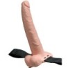 Imbracatura Regolabile Pene Realistico Con Testicoli Ricaricabile E Vibratore 23 Cm