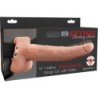 Arnés Ajustable Pen Realistic Amb Testicles Recarregable I Vibrador 23 Cm