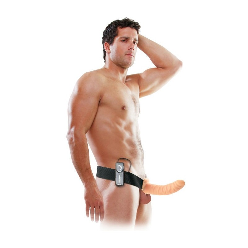 Vibrerende Hul Sele 19 Cm Naturlig