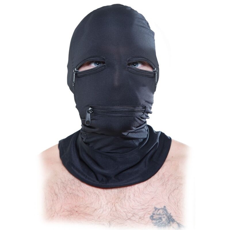 Balaclava Com Zíperes Preto