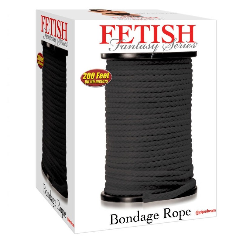 Series Bondage Zijden Touw Zwart 60,96 Meter