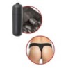 String en dentelle noire avec vibromasseur