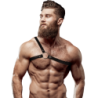 Fetish Submissive - Attitude Selar i Konstläder Korsad Axel för Män