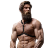 Harnais Similicuir Poitrine Avec Double Fixation Et Clous Homme