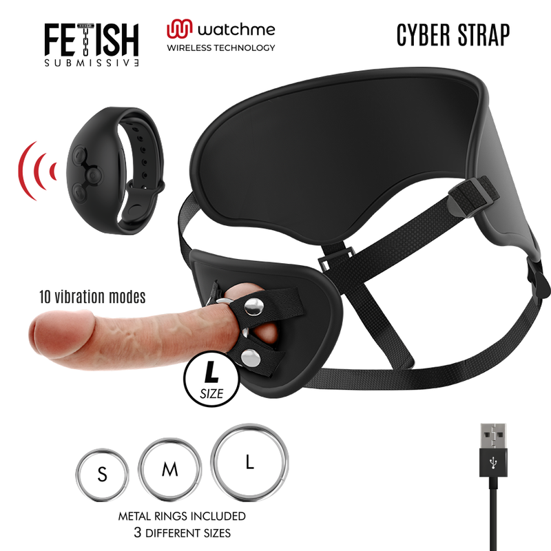 Harness With Remote Control Dildo Watchme Technology L