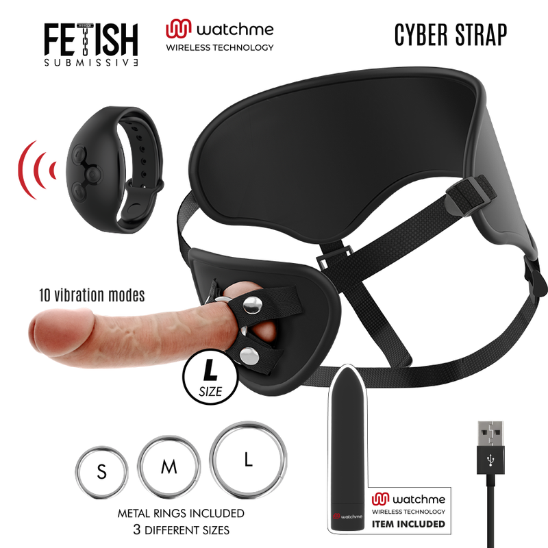 Harness With Dildo And Remote Control Bullet Watchme Tech L
