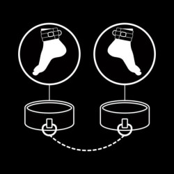 Algemas de Tornozelos em Couro Vegano com Forro de Neoprene