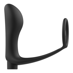 Pennisring met Anale Plug Afstandsbediening Zwart Oplaadbaar