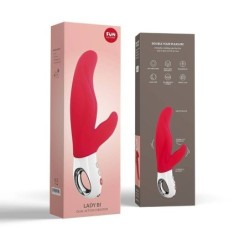Lady Bi Dual Rabbit Vibrador Vermell Índia