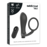 Anilla Pene Con Plug Anal Control Remoto Negro Recargable