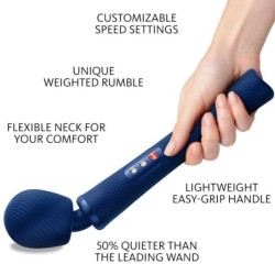 Vim Wand Rumble Vibrator Reîncărcabil Silicon Albastru Midnight