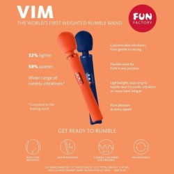 Vim Wand Rumble Įkraunamas Vibratorius Silikonas Midnight Blue