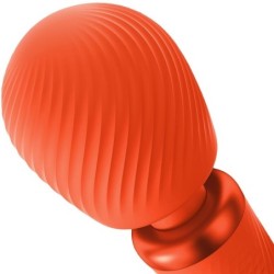 Vim Wand Rumble Vibrador Recargable Silicona Naranja