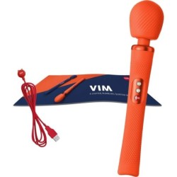 Vim Wand Rumble Wiederaufladbarer Silikon Vibrator Orange