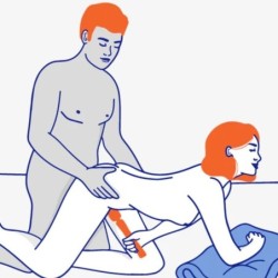 Vim Wand Rumble Uppladdningsbar Vibrator Silikon Orange