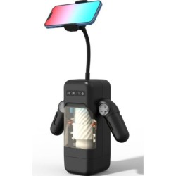 Game Cup - Mandlig Masturbator Med Vibration Og Varmefunktion Med Mobilholder - Sort
