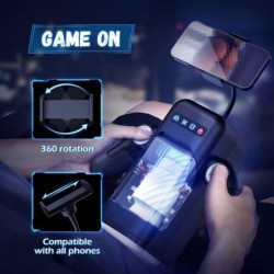 Game Cup - Mandlig Masturbator Med Vibration Og Varmefunktion Med Mobilholder - Sort