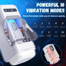 Game Cup - Mandlig Masturbator Med Vibration Og Varmefunktion Med Mobilholder - Sort