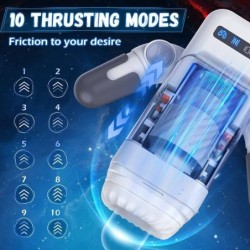 Game Cup - Mandlig Masturbator Med Vibration Og Varmefunktion Med Mobilholder - Sort
