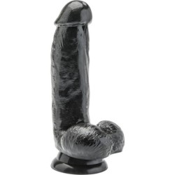 Dildo 12 Cm Com Testículos Preto