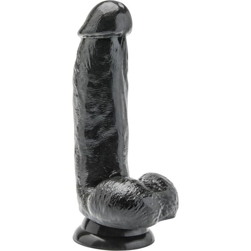 Dildo 12 Cm Com Testículos Preto