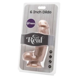 Dildo 12 Cm Com Testículos Vibratório Natural