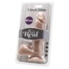 Dildo 18 cm s varlaty vibrační přírodní