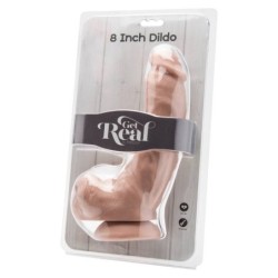 Dildo 20,5 Cm Com Testículos Natural