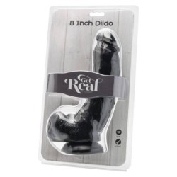 Dildo 20,5 Cm Com Testículos Preto