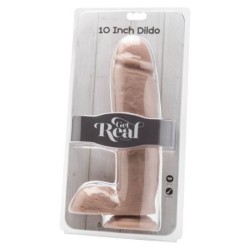 Dildo 25,5 Cm Com Testículos Natural