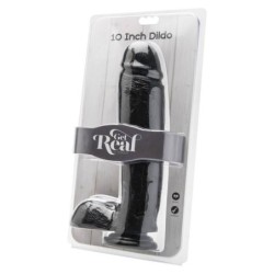 Dildo 25,5 Cm Met Testikels Zwart