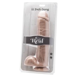 Dildo 28 cm z Jajami Natural