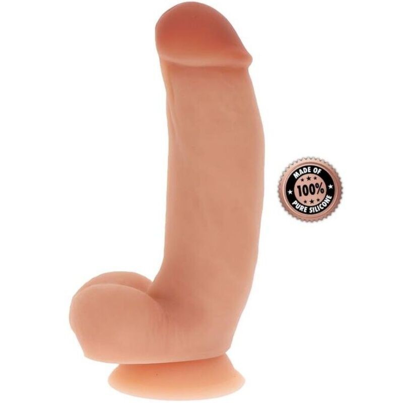 Dildo Silicone 18 Cm Com Testículos Natural