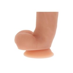 Silikondildo 18 cm med Naturliga Testiklar