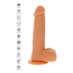 Vibrační dildo s rotujícími kuličkami Natural