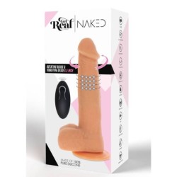 Vibrerende Dildo met Roterende Ballen Naturel