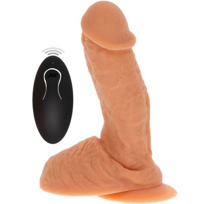 Vibrační dildo z přírodního silikonu