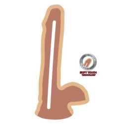 Dildo de Dupla Densidade 17 Cm Com Testículos Natural