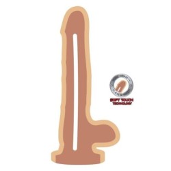 Dildo de Dupla Densidade 25,5 Cm Com Testículos Natural