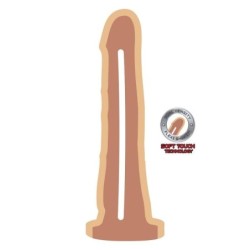 Dvigubo tankio dildo 19 cm natūralus