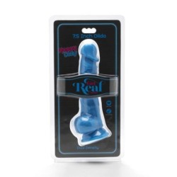 Happy Dicks 19 Cm Com Testículos Azul