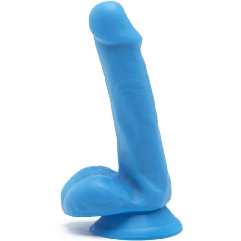 Happy Dicks Dildo 12 Cm Com Testículos Azul