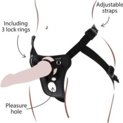 Imbracatura Piacere Strap-On Nera