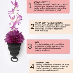 Gcup Czarny Kubeczek Menstruacyjny