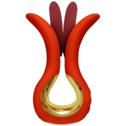 Gvibe Maxi Vibrador Com Duas Pontas Flexíveis Coral